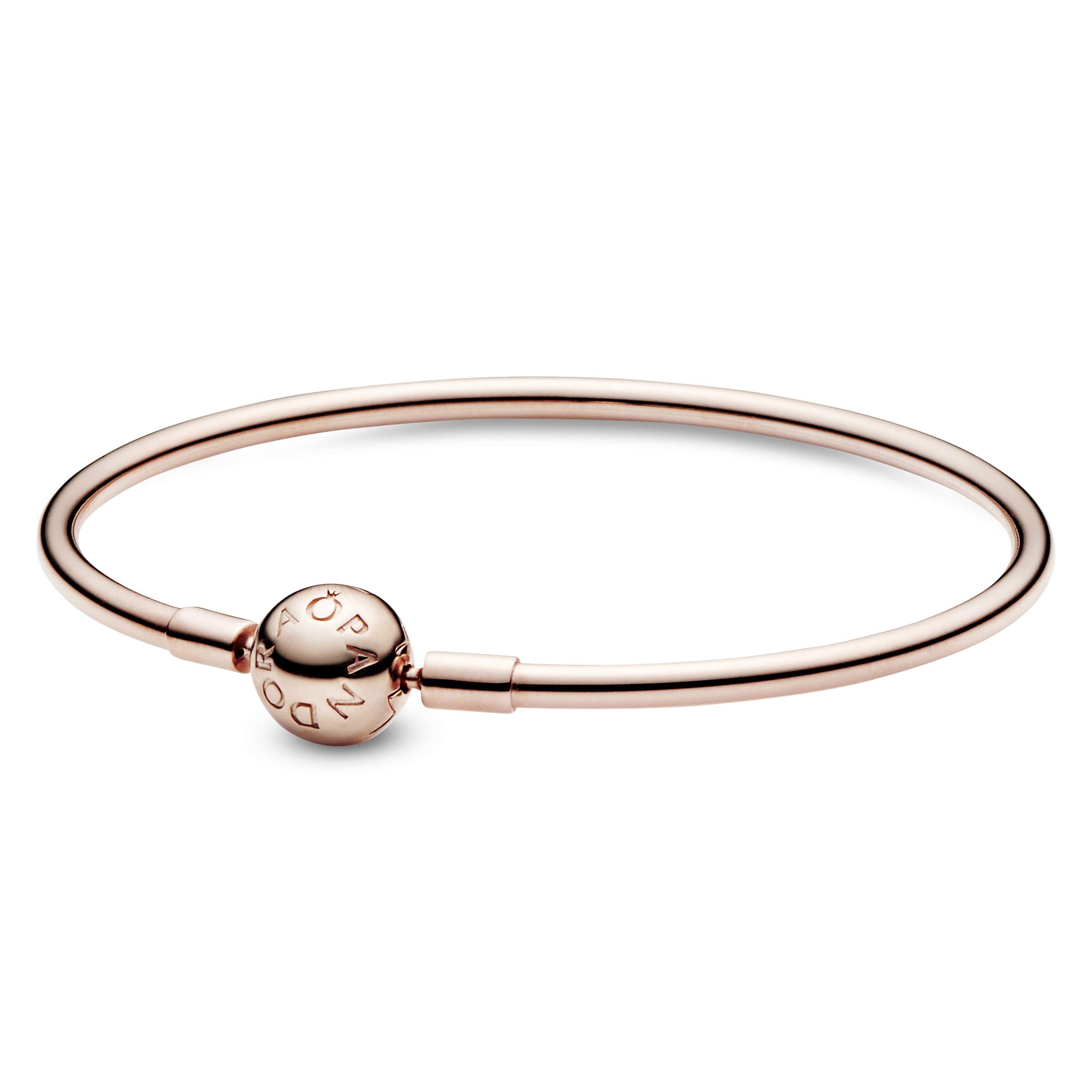 PANDORA Rose Gold Bangle Bracelet for Women - Elegant & Stylish Jewelry Gift for Her - Perfect for Weddings, Anniversaries & Special Occasions