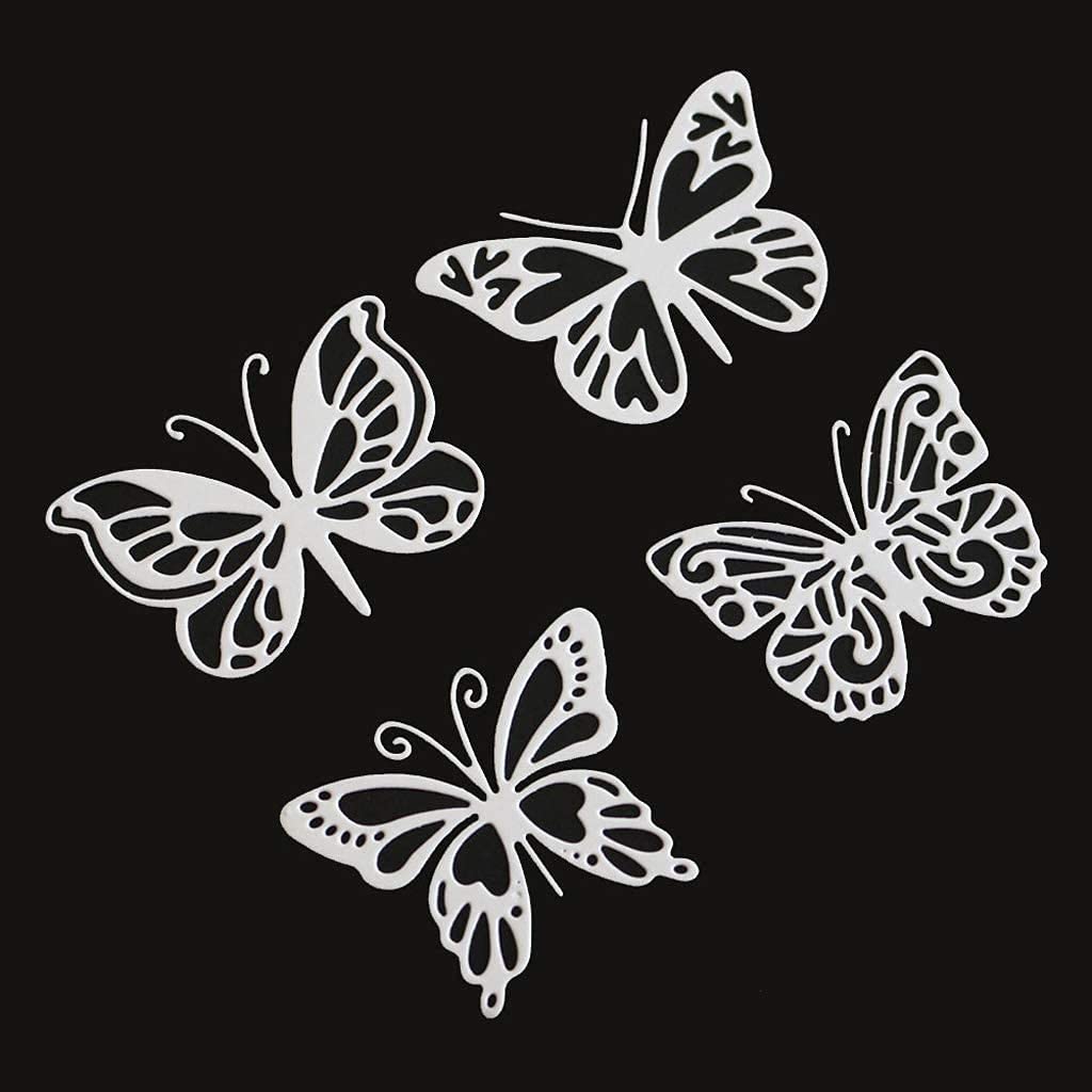 5-Piece Butterfly Metal Stamping Stencils for DIY Scrapbooking - Card Making, Embossing, Photo Album Decor - Perfect for Handmade Cards, Craft Projects & Gift Wrapping Supplies