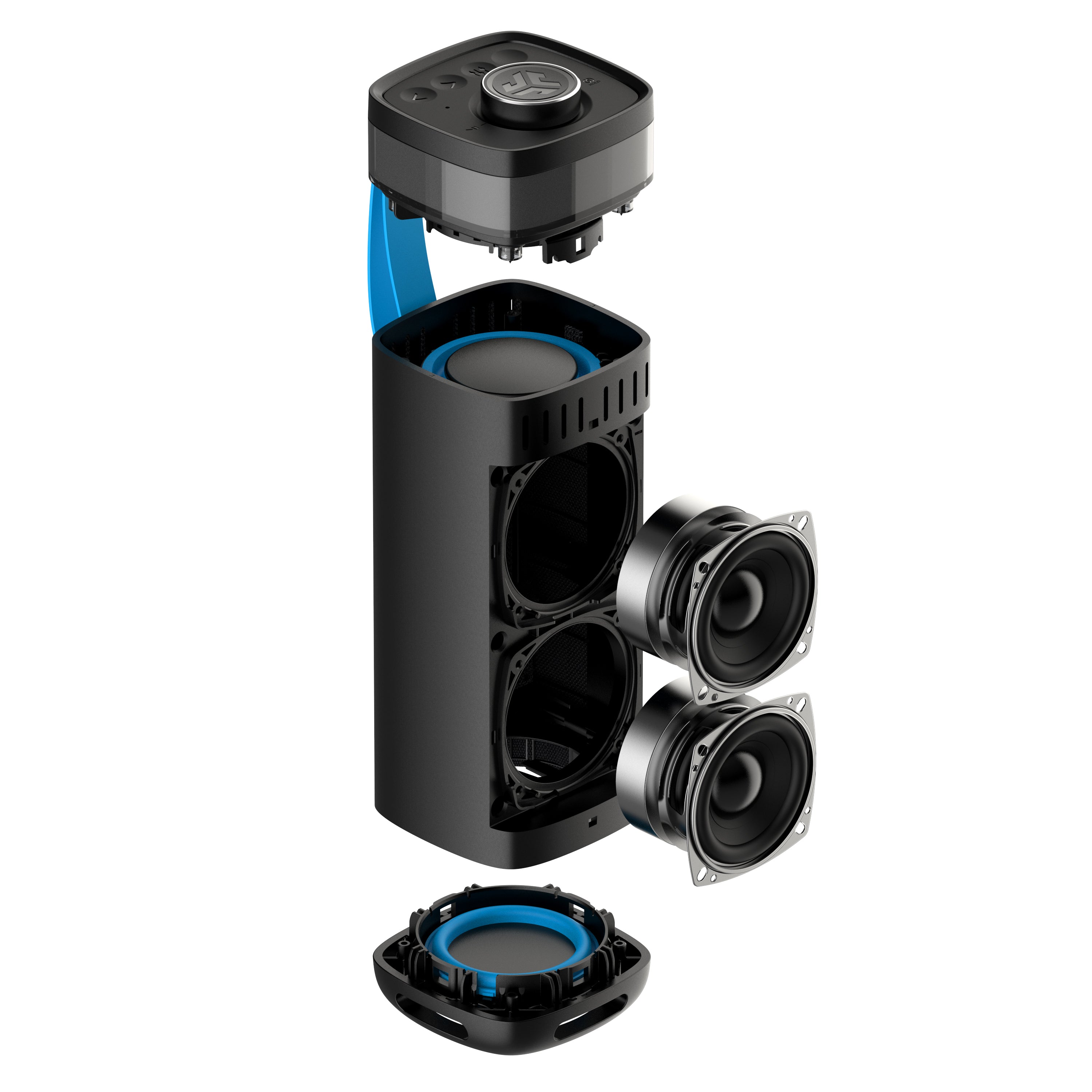 JBuds Party Portable Bluetooth Speaker - Wireless Speaker with 12H Playtime, IPX5 Waterproof, Rich Bass - Perfect for Outdoor, Beach, Pool Parties & Travel