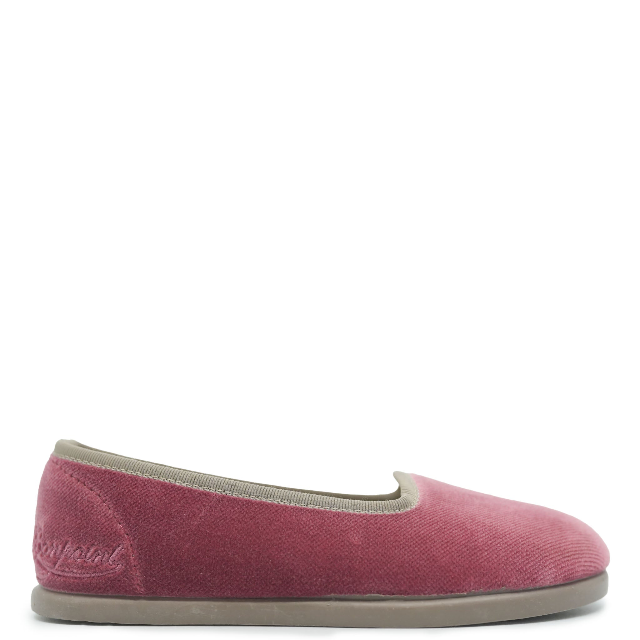 Bonpoint Mauve Velvet Slip On Shoes for Women - Soft Velvet Loafers with Comfortable Cushioning - Perfect for Casual Wear, Office & Travel
