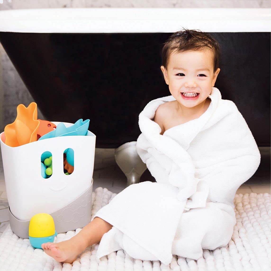 Ubbi Bath Toy Drying Bin - Mesh Storage Organizer for Wet Bath Toys | Quick-Dry Solution for Baby Bath Accessories | Perfect for Bathroom, Nursery & Daycare Use