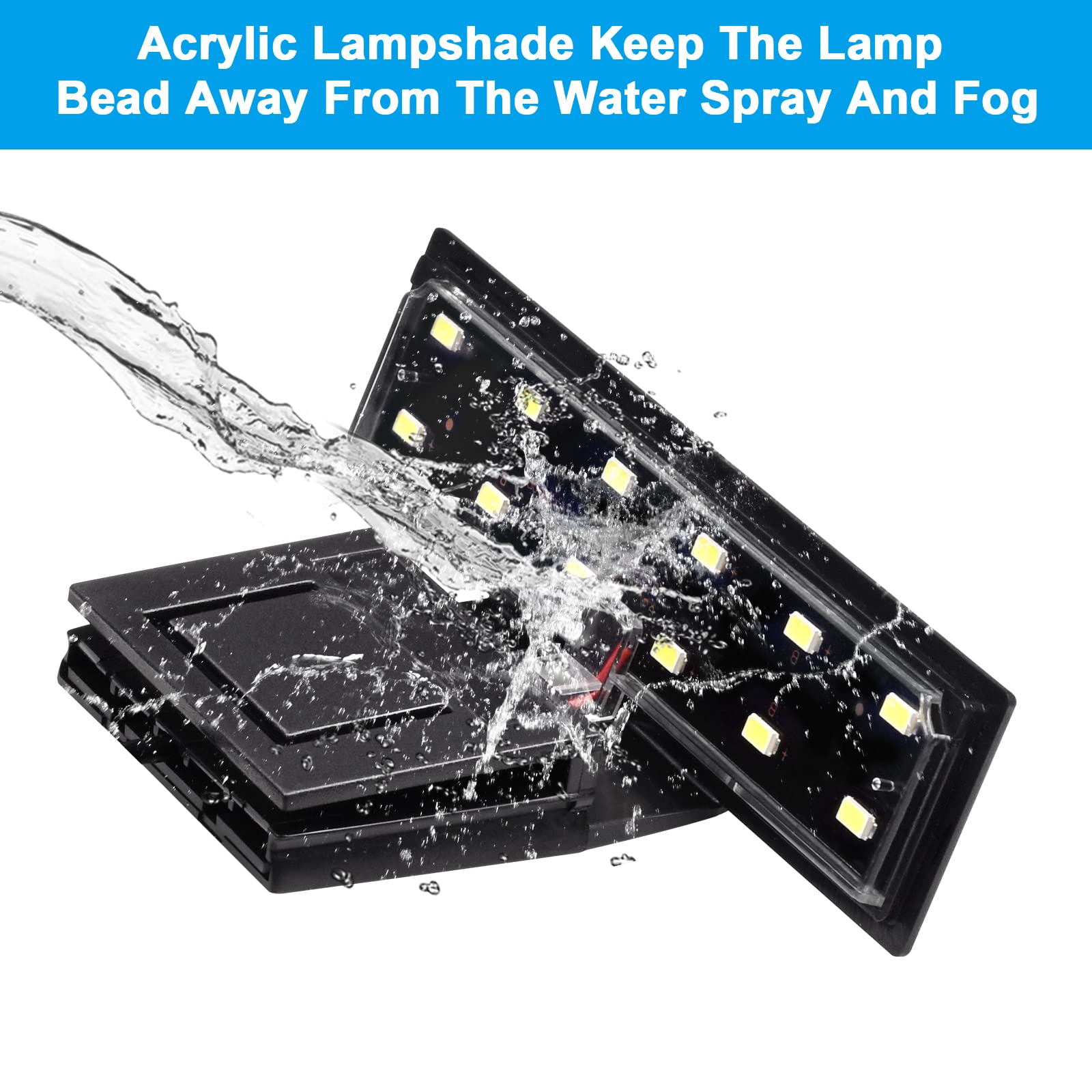 WEAVERBIRD 6W LED Aquarium Light with 12 LEDs for Planted Fish Tanks - Clip-On Lamp Fits 8-15 Inch (6mm Thick) Aquariums | Perfect for Freshwater Plant Growth & Fish Tank Lighting