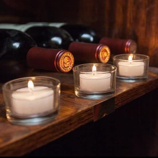 Richland® Unscented White Tealight Candles in Clear Cups - Pack of 500 for Weddings, Parties, Home Decor & Relaxation