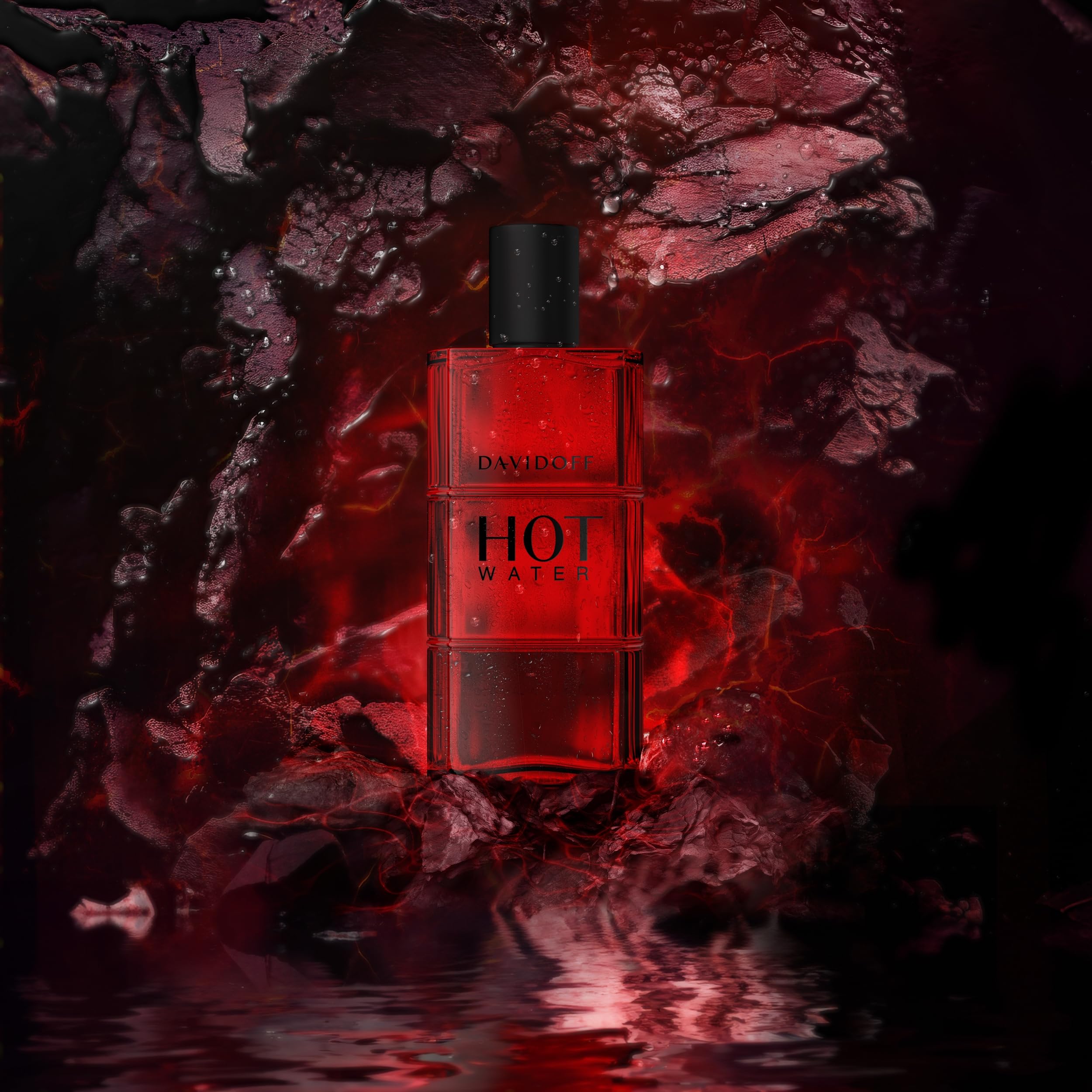 DAVIDOFF Hot Water Eau de Toilette for Men - Amber Cologne with Basil, Paprika & Benzoin Notes - Long Lasting Luxury Fragrance - Perfect for Date Night, Office & Special Occasions