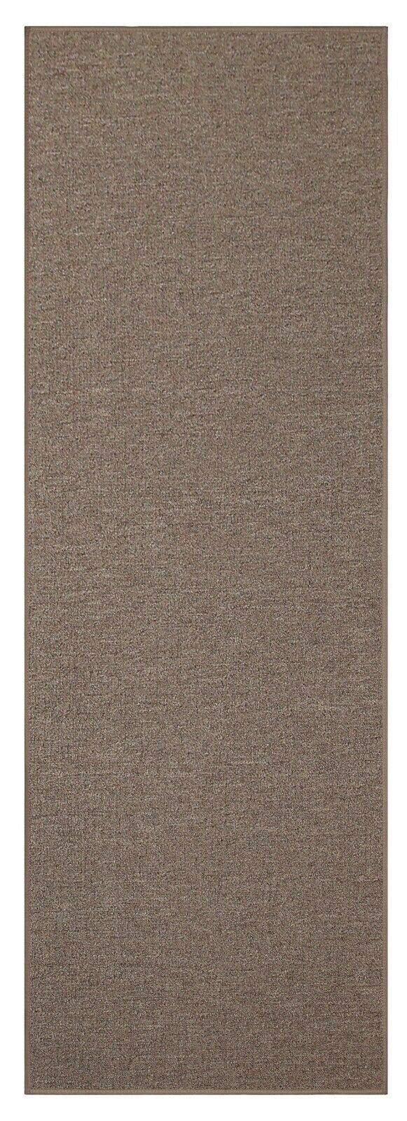 Modern Indoor/Outdoor Commercial Solid Color Runner Rug - Brown, 3' x 22', Pet & Kid Friendly, Made in USA | Perfect for Living Room, Bedroom, Office, Wedding & Event Decor