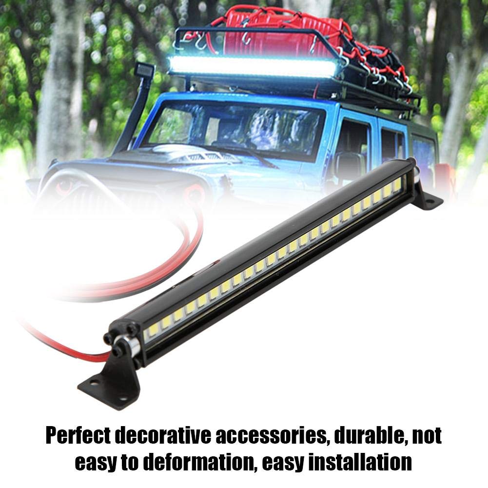 24 LED RC Roof Light Bar - Black 1/10 Scale Off-Road Accessory for SCX10 Crawler Cars | Waterproof LED Light for Night Crawling & Trail Adventures
