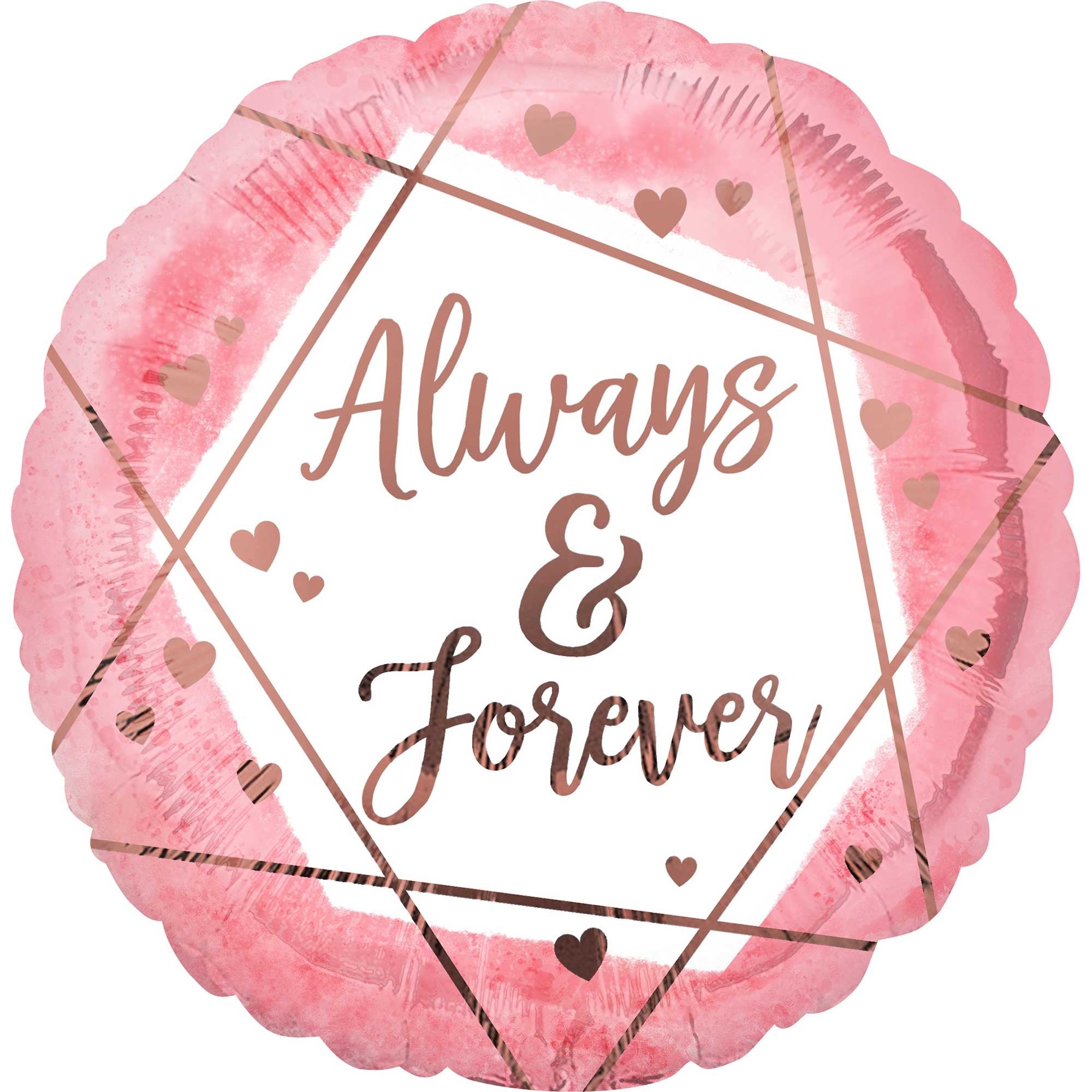 45cm Standard HX Always & Forever Watercolor Balloon - Perfect for Birthday Parties, Baby Showers & Wedding Decorations