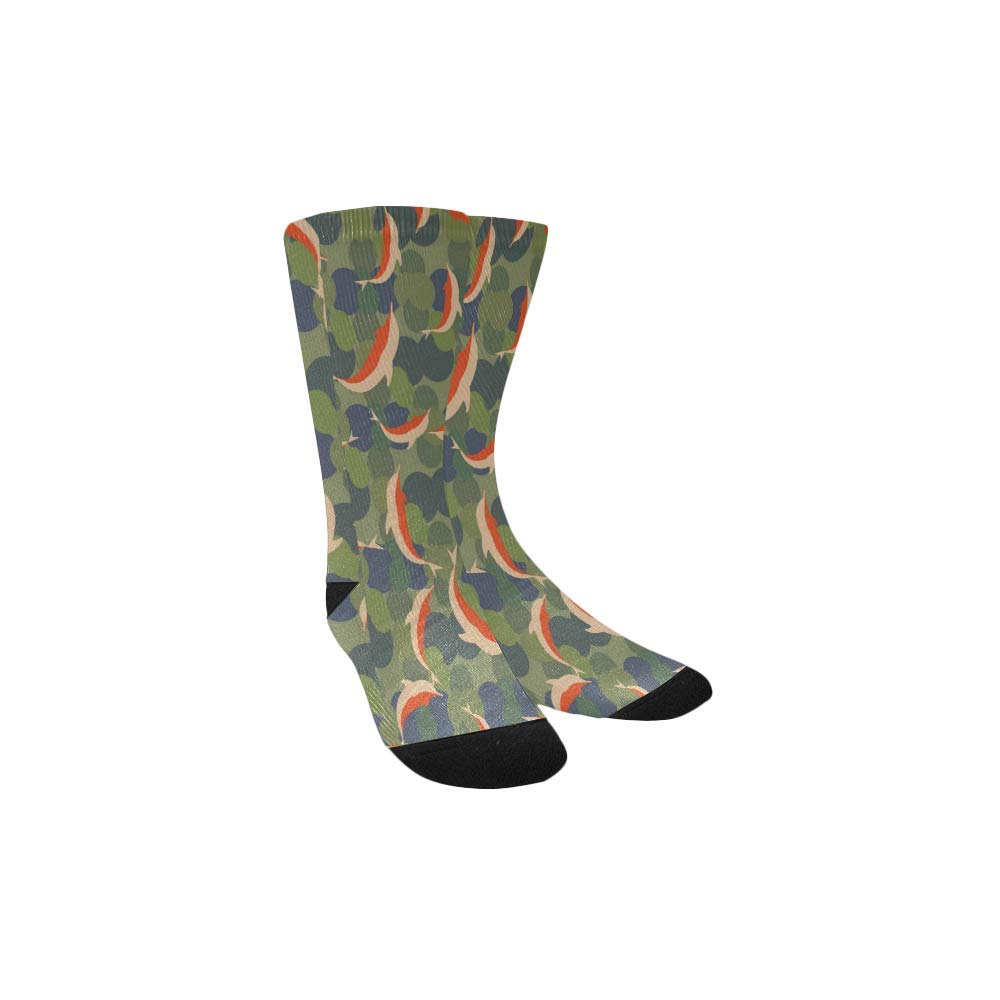 InterestPrint Military Camouflage Kids Socks - Cool Camo Crew Socks for Boys & Girls, Athletic Casual Warm Socks for School, Sports & Outdoor Activities