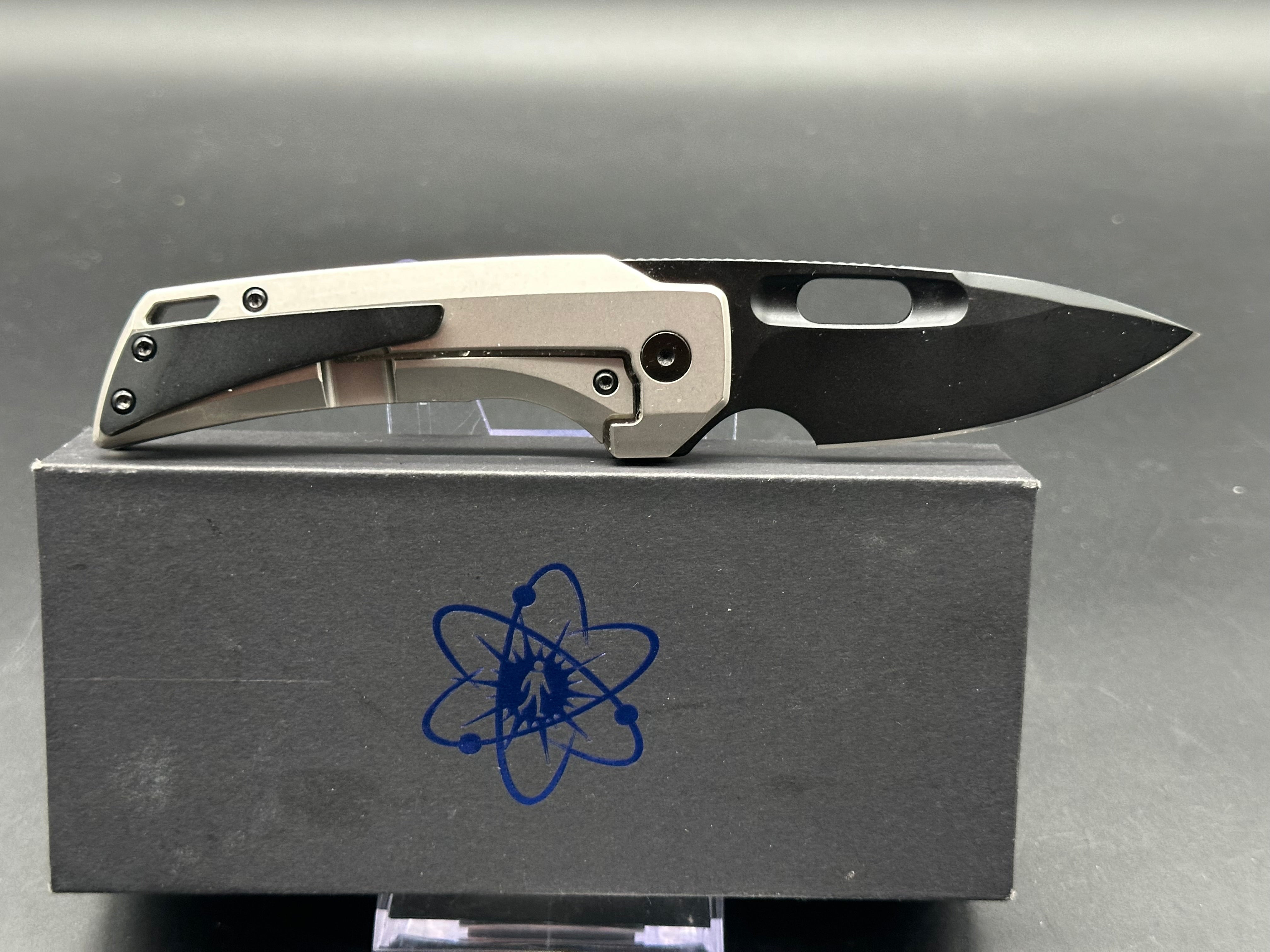 EMP EDC Nymble T 3.1 Folding Knife - M390 Premium Steel Blade & Stonewashed Titanium Handle - Perfect for Everyday Carry, Outdoor Adventures & Tactical Use