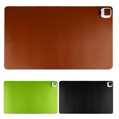 600x360mm Large Electric Heated PU Leather Mouse Pad with 220V Power - Perfect for Office, Gaming & Cold Weather Workspaces