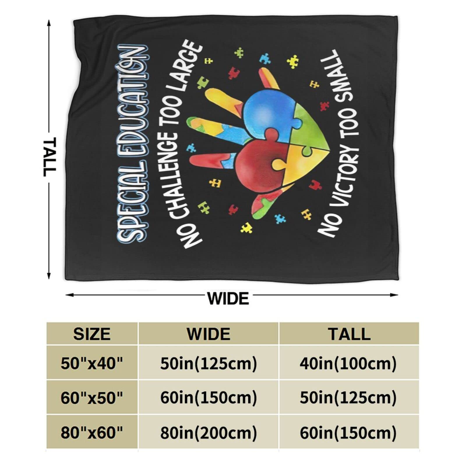 Special Education & Autism Awareness Teacher Blanket - Soft Flannel Fleece Throw for Women, Men & Kids - All-Season Cozy Gift for Classrooms, Therapy & Home Comfort