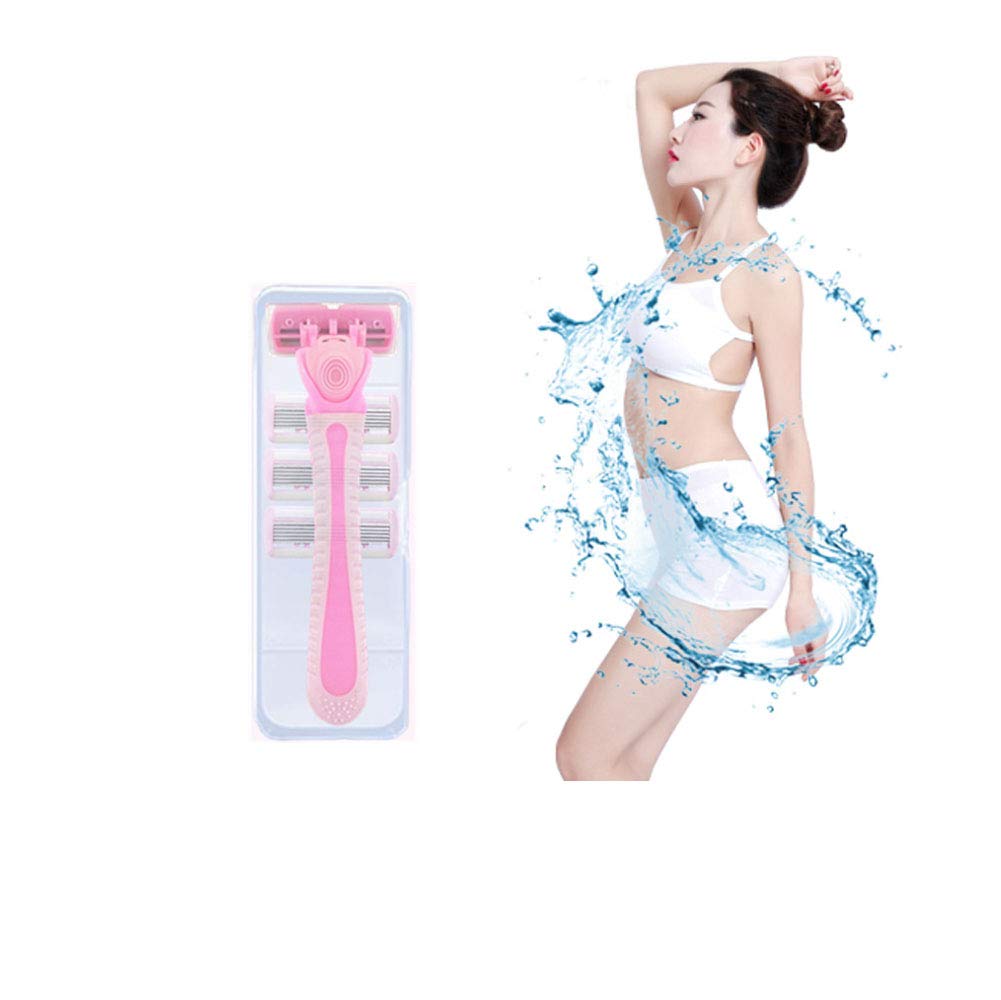 WOIWO Women's Hair Removal Shaver - Reusable Razor for Legs, Armpits, Bikini & Body Hair - Painless Hair Remover for Smooth Skin - Perfect for Travel, Gym & Home Use
