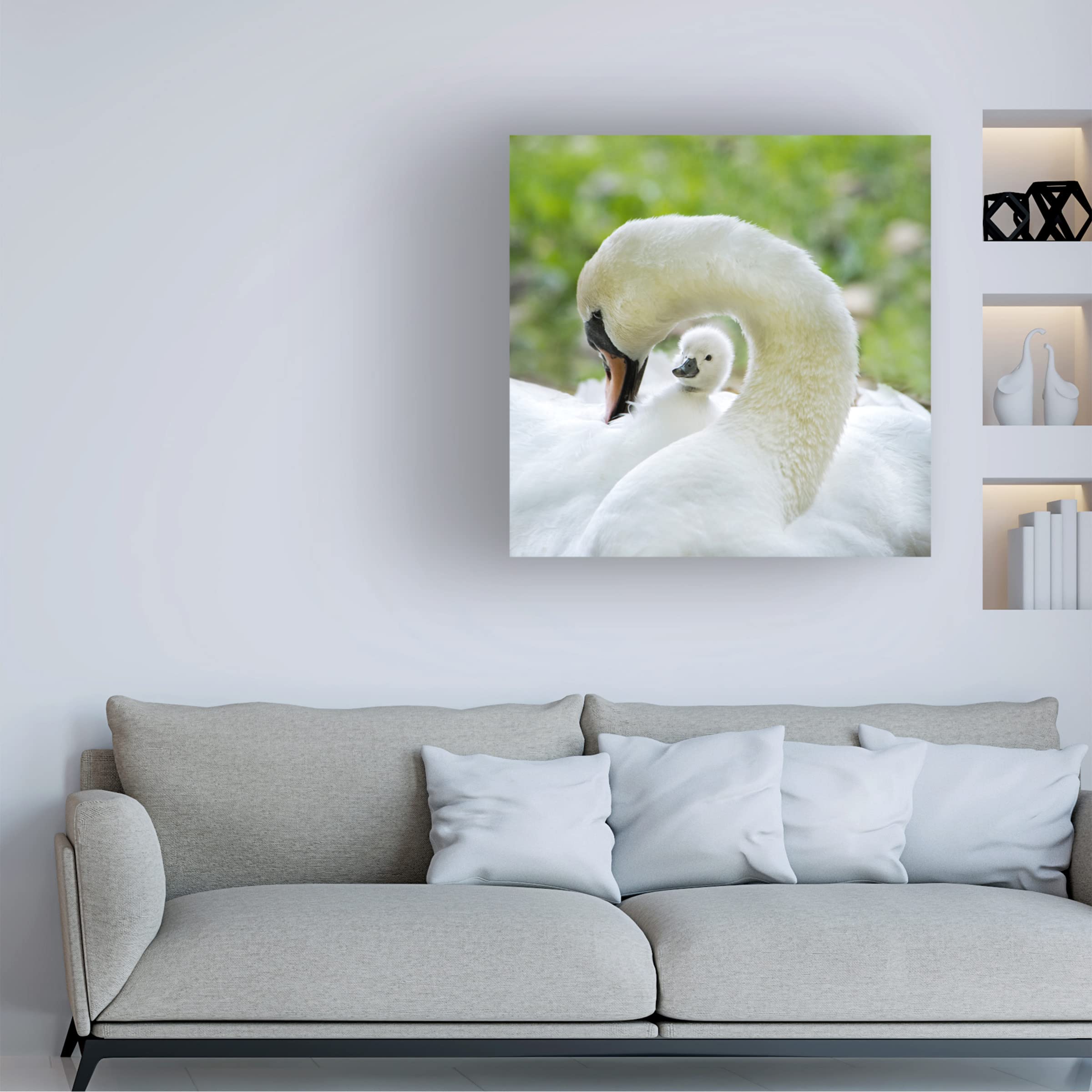 Trademark Fine Art 'Love Surrounds' Canvas Wall Art by Jacky Parker - Romantic Home Decor for Living Room, Bedroom & Office