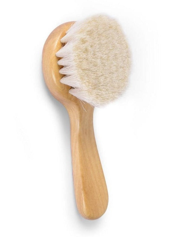 Soft Wool Baby Hair Brush for Newborns - Gentle & Hypoallergenic - Perfect for Cradle Cap & Sensitive Scalp Care - Ideal for Daily Baby Grooming & Massage