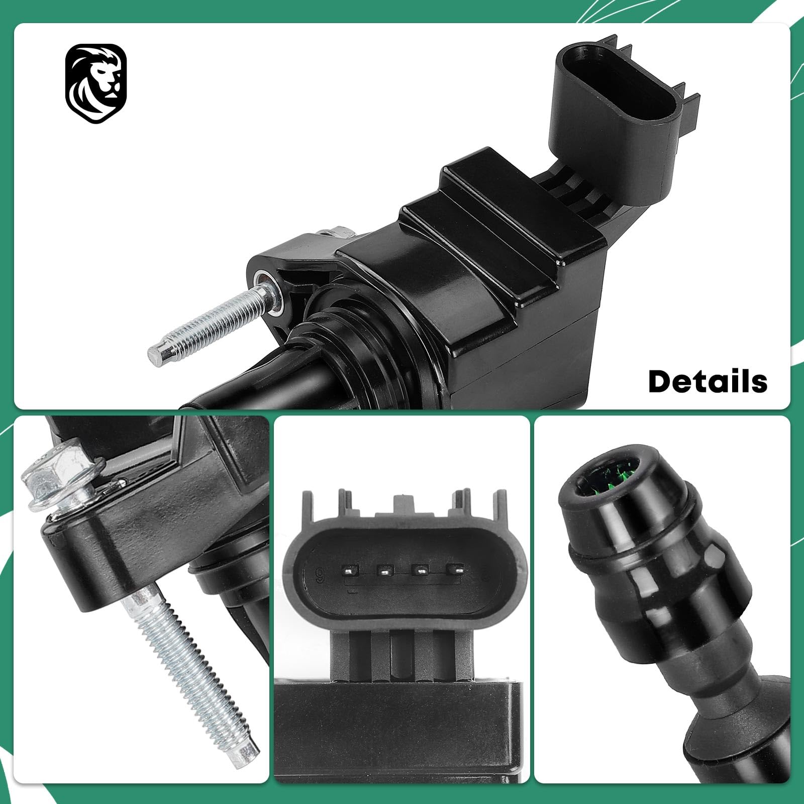 YHTAUTO Set of 4 Ignition Coil Pack Replacement for Chevrolet Equinox Malibu Captiva HHR Cobalt GMC Terrain Buick LaCrosse Verano Regal Saab 9-5 Pontiac G4 G5 G6 Solstice Saturn Aura Ion Sky - Compatible with Multiple GM Models - Improve Engine Performance & Fuel Efficiency - Perfect for DIY Auto Repair & Maintenance