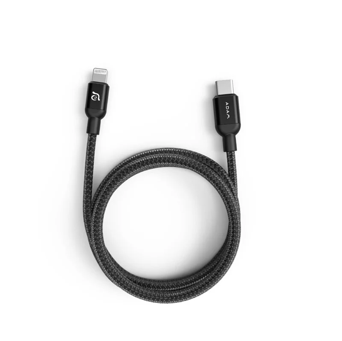 Premium Adam Elements USB C to Lightning Cable 1.2m (4ft) - Fast Charging & Sync - Durable Nylon Braided - Black - Perfect for iPhone, iPad & MacBook Charging & Data Transfer