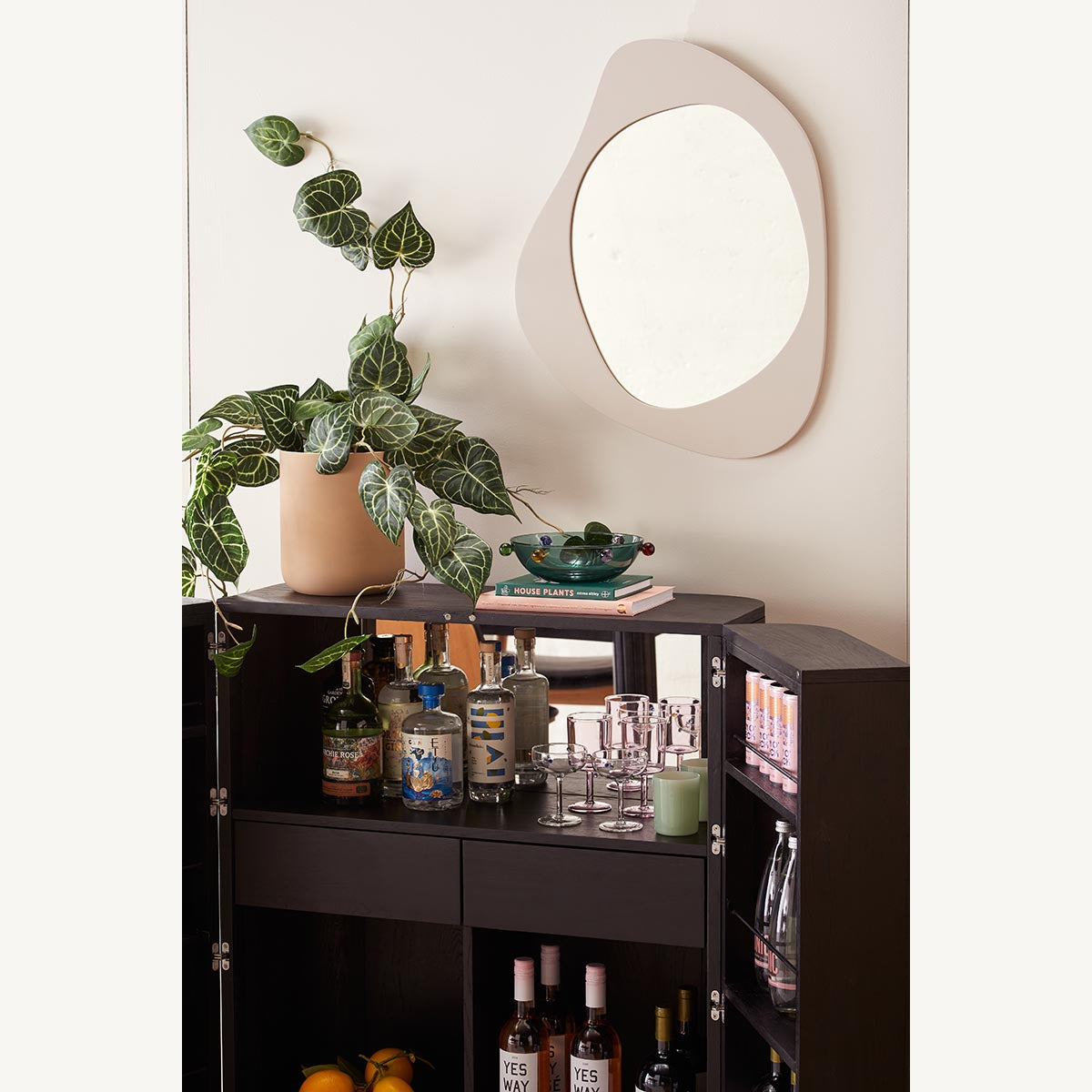 Aura Mirror (65 x 85cm) - Modern Wall Decor for Living Room, Bedroom & Office - Large Framed Mirror for Home Decor & Feng Shui