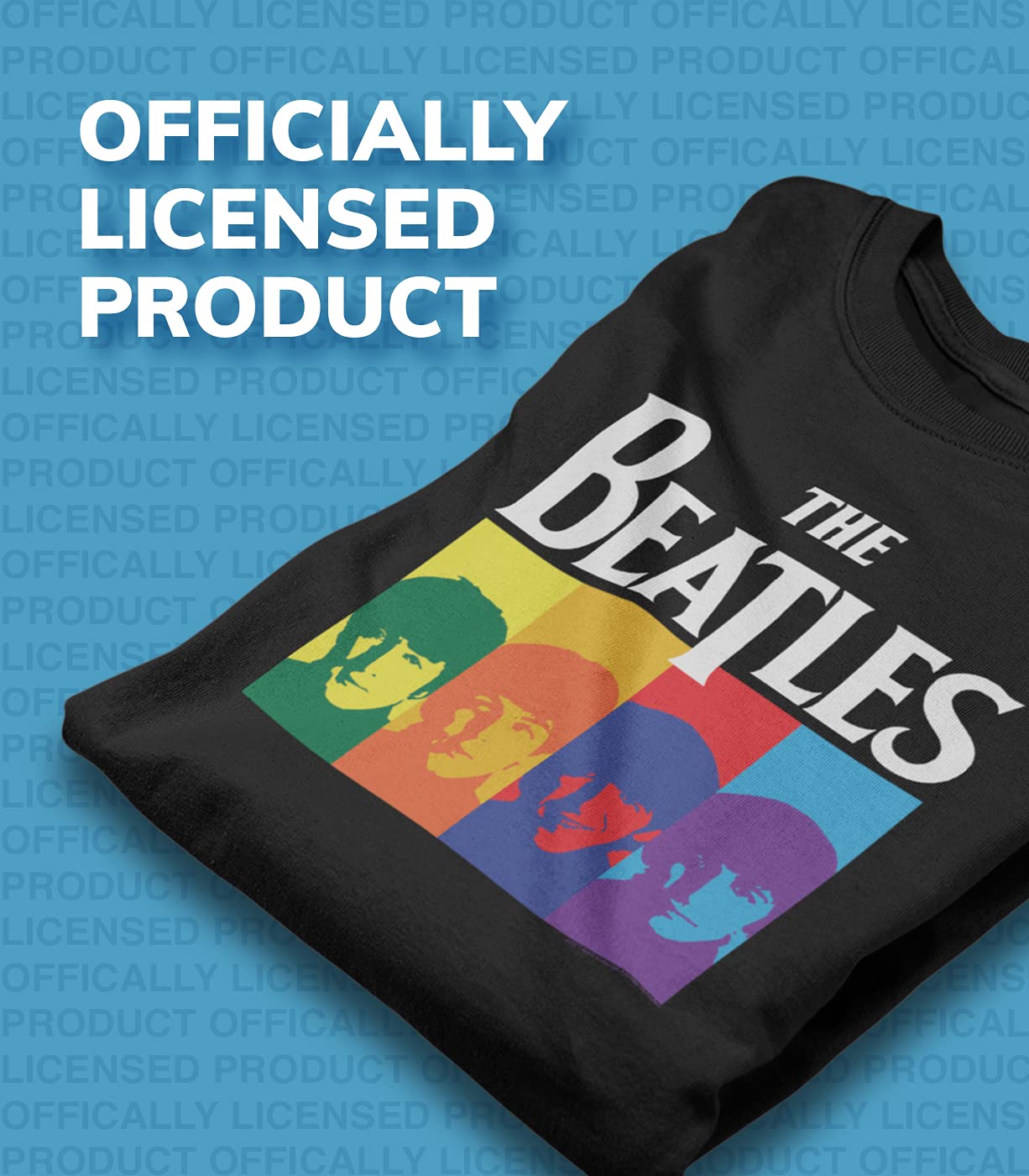 The Beatles Colorful Letters Raglan T-Shirt for Girls - Toddler & Youth Graphic Tee - Fun Casual Wear for Music Fans & Playdates