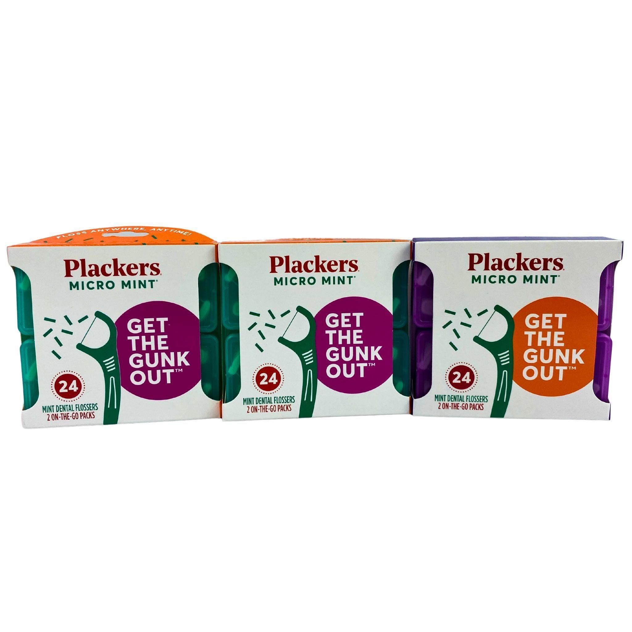 Plackers Micro Mint Dental Flossers - 136 Count On-The-Go Packs for Fresh Breath & Plaque Removal | Perfect for Travel, Office & Daily Oral Care