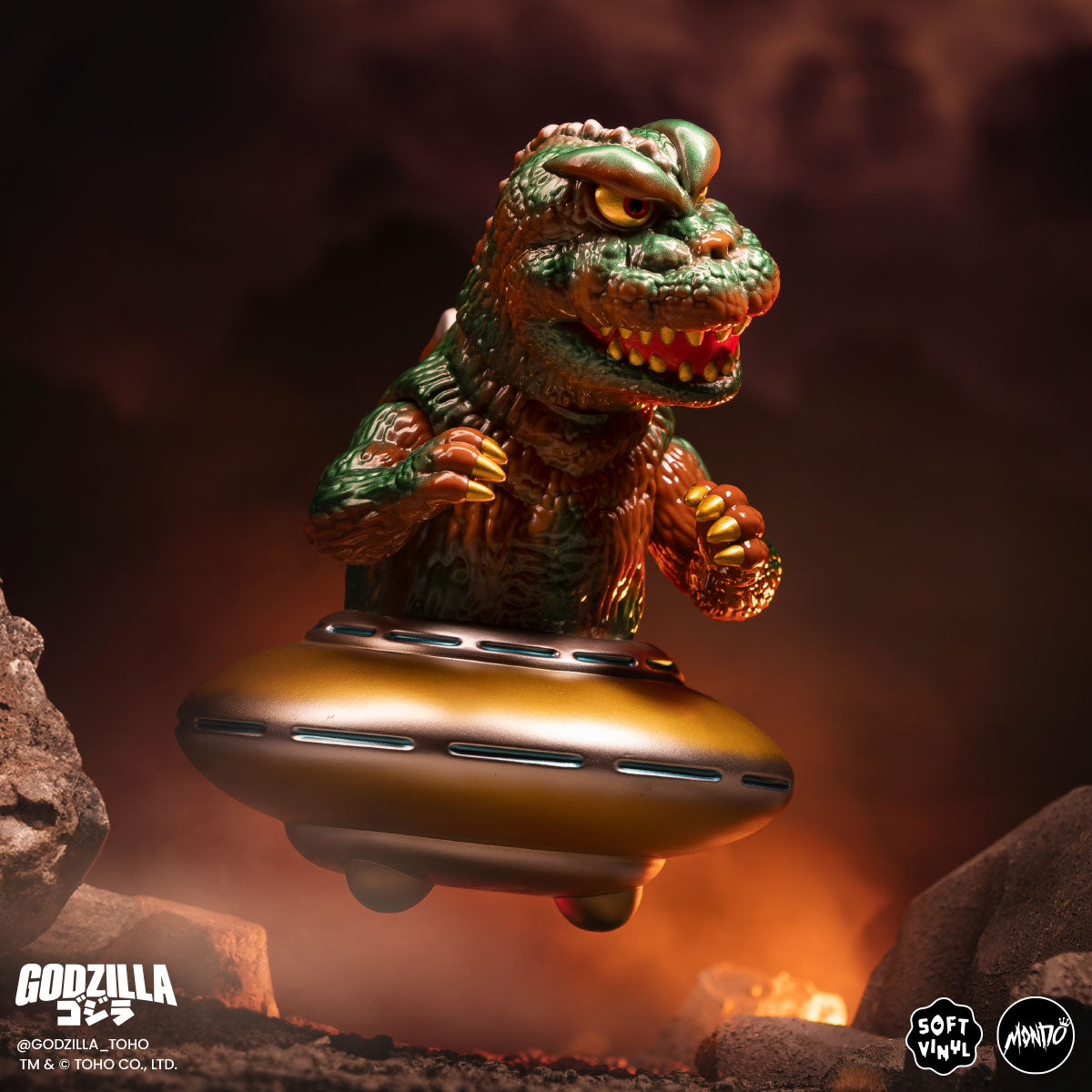 Godzilla UFO Soft Vinyl Figure - Invasion of the Astro Monster Variant Collectible Toy | Japanese Kaiju Monster Model for Display & Gifts | Perfect for Anime Fans & Pop Culture Collectors