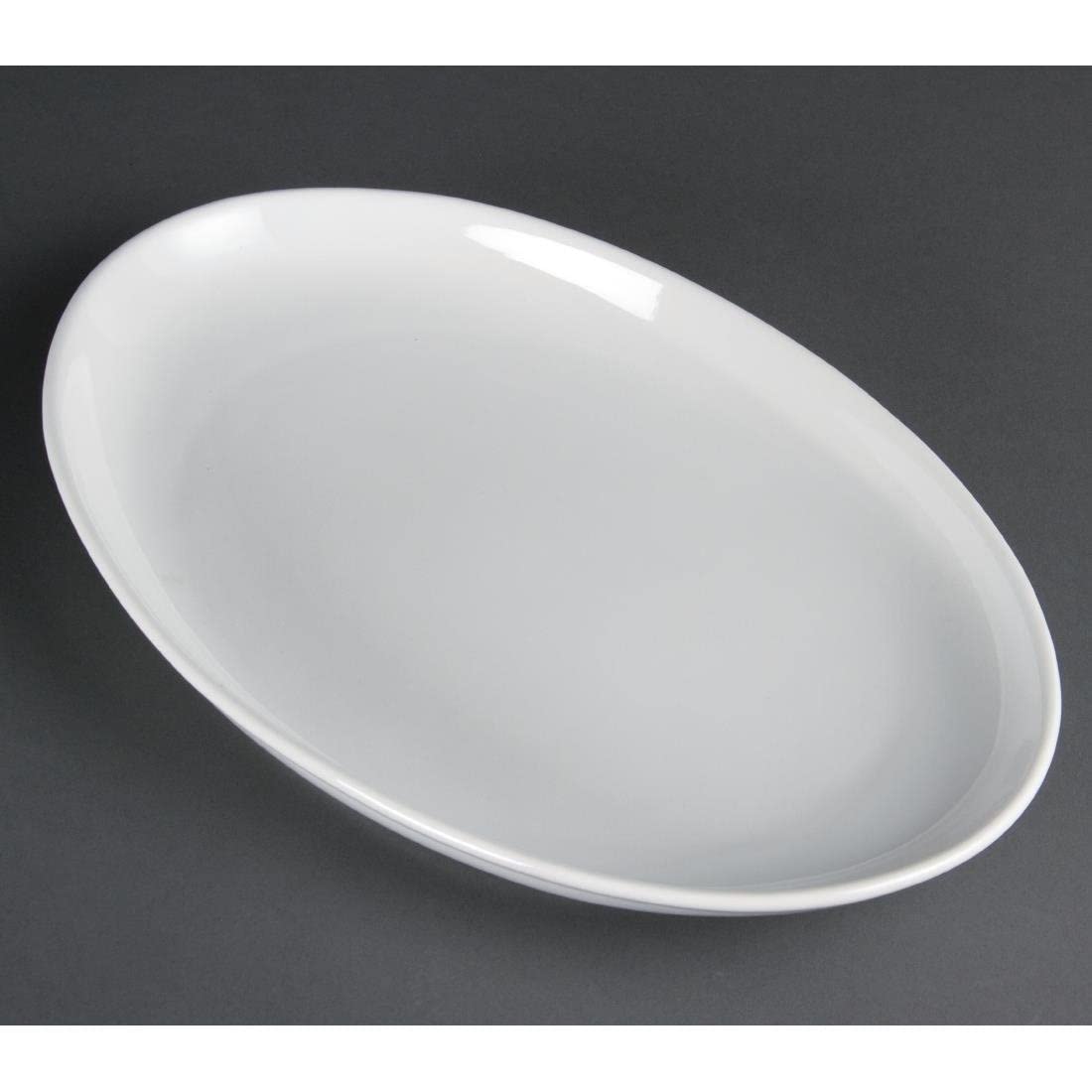 Premium French Deep Oval Service Plates - 14.4