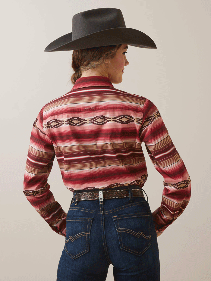 Ariat Women's Wrinkle Resistant Team Kirby Stretch Shirt - Blushing Serape Print - Comfortable Work & Casual Wear for Western Style