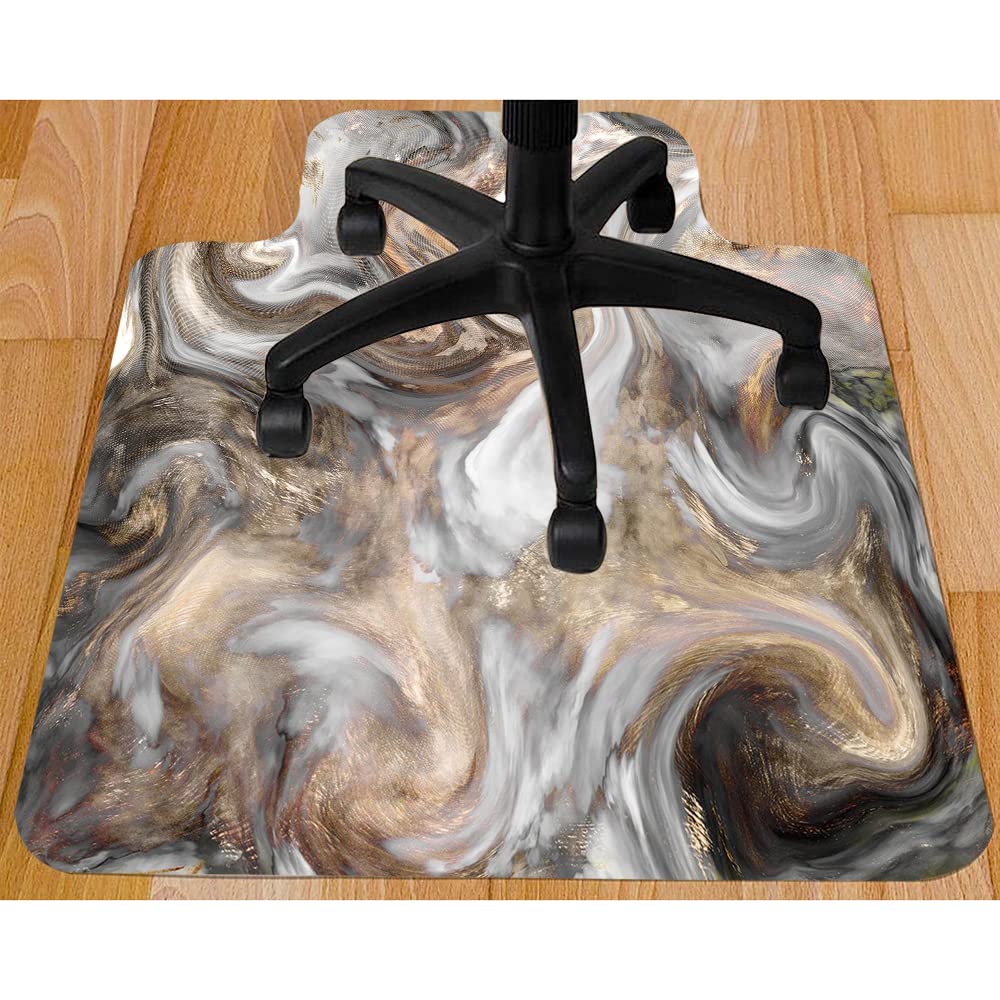 Turtle-Themed Office Chair Mat - Durable Hardwood Floor Protector for Rolling Chairs (36