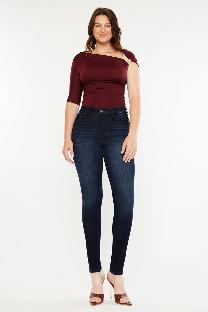 Effie Essentials High Rise Skinny Jeans for Women - Curvy Fit Stretch Denim Pants - Perfect for Casual Wear, Office & Night Out