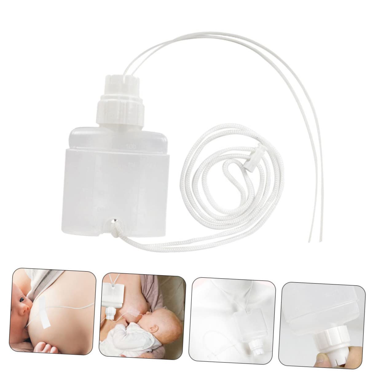 Toyvian 5-Pack Newborn Baby Feeding Bottles with Supplemental System - Perfect for Infant Care, Breastfeeding, and On-the-Go Nutrition