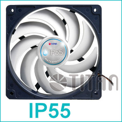 Titan IP55 120x120x25mm Waterproof Dustproof Cooling Fan - High Performance PC Case Fan for Gaming Rigs, Servers & Industrial Equipment