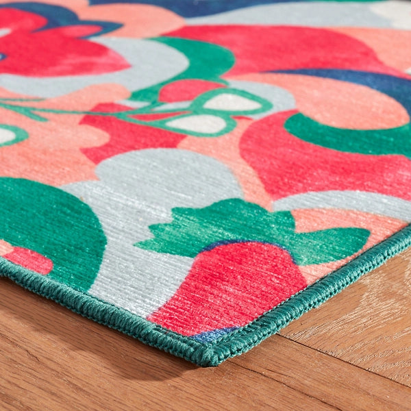 Dreamy Daisies Washable Rug - Machine Washable Indoor/Outdoor Area Rug - Perfect for Living Room, Bedroom, Nursery & Patio Decor
