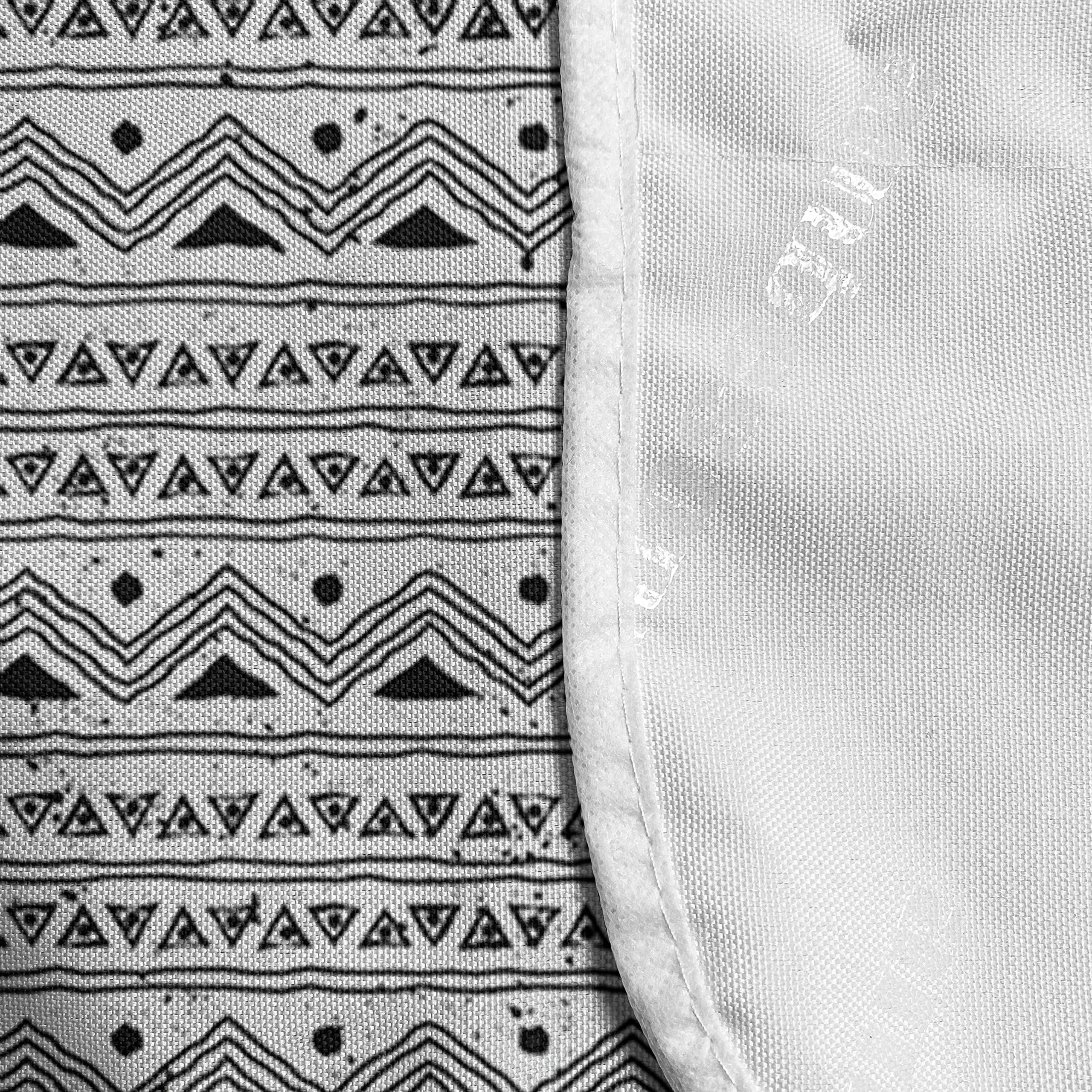 Ambesonne Tribal Microwave Oven Cover - Waterproof Kitchen Organizer with Pockets, Hand-Drawn Native Geometric Triangle Design, 36