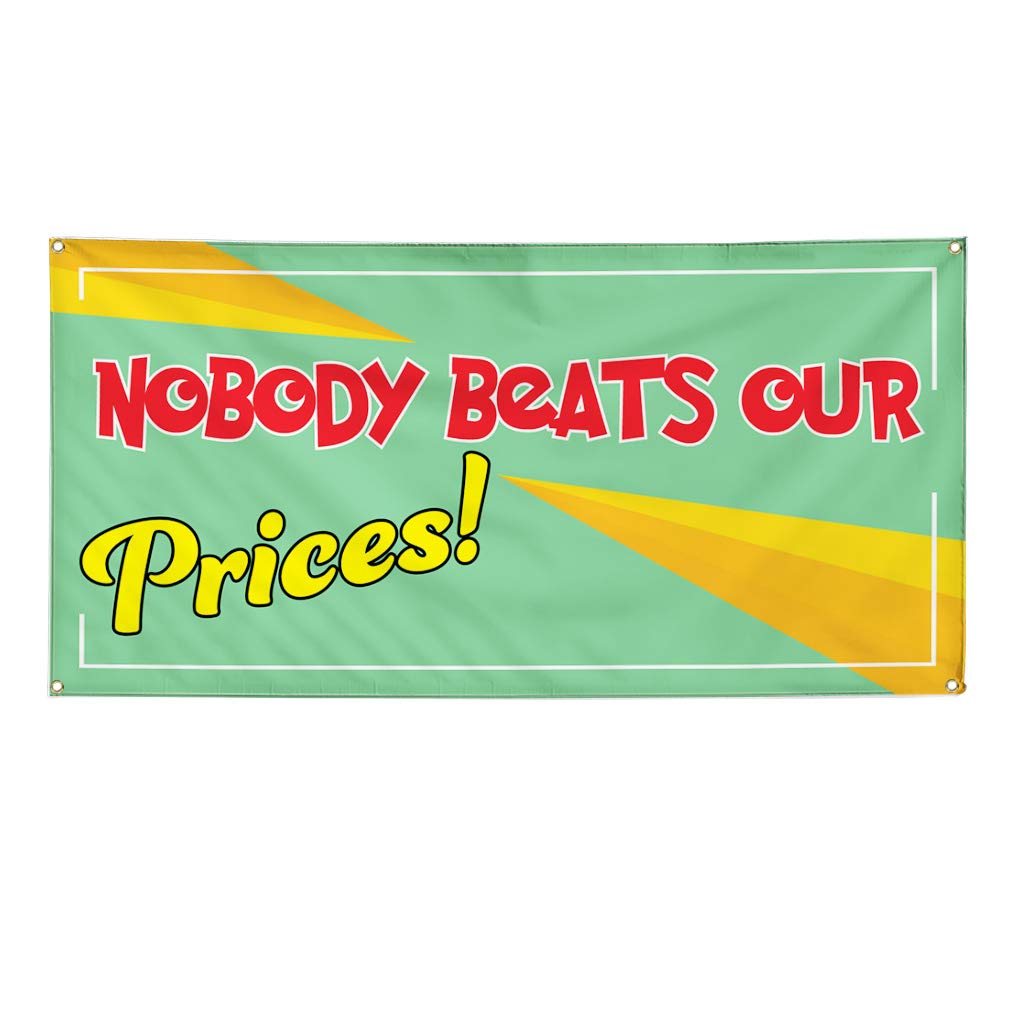 Durable 48x96 Inches Vinyl Banner - Weatherproof Outdoor Business Sign with 8 Grommets (Multiple Sizes Available) - Perfect for Yard Sales, Construction Sites & Store Promotions