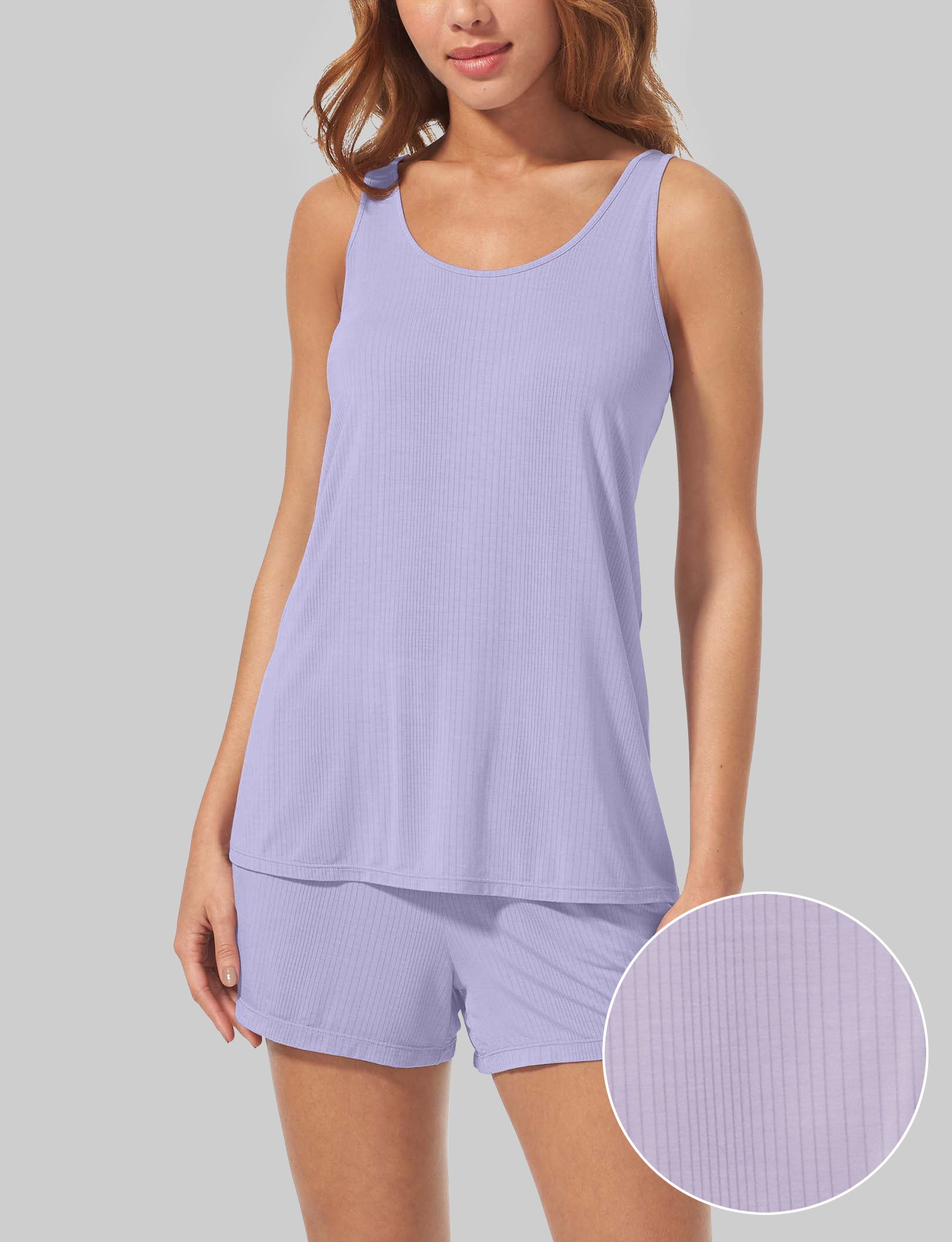 Women's Second Skin Luxe Rib Sleep Tank - Soft Comfortable Sleepwear for Nightwear & Lounge - Perfect for Relaxing at Home or Bedtime