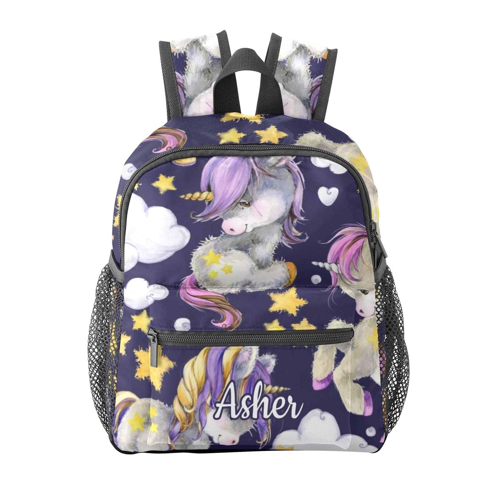 Custom Unicorn Kids Backpack for School & Travel - Personalized Toddler Bag