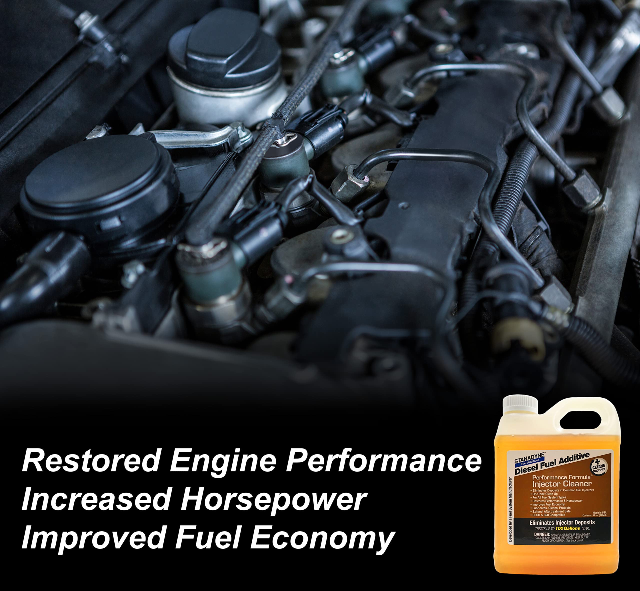 Stanadyne Performance Formula Diesel Injector Cleaner - 4 Pack (32 oz Each) | Fuel System Treatment for Trucks, Cars & Heavy Equipment | Improves MPG & Engine Performance