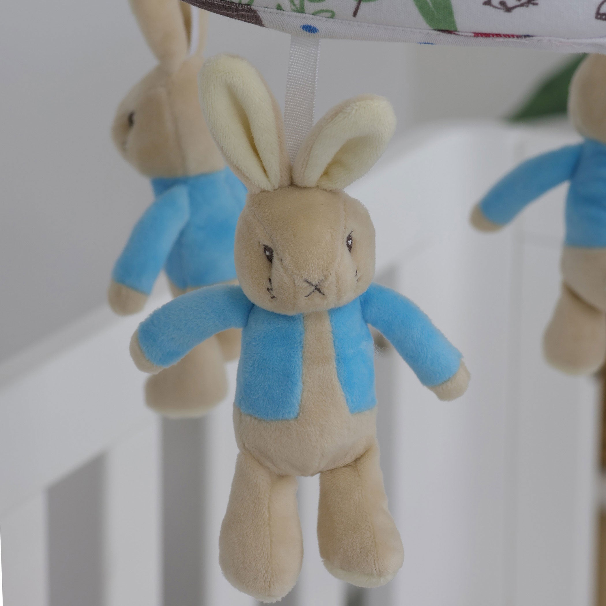 Peter Rabbit 'New Adventure' Musical Mobile - Blue Baby Crib Toy for Nursery Decor & Soothing Newborns to Sleep