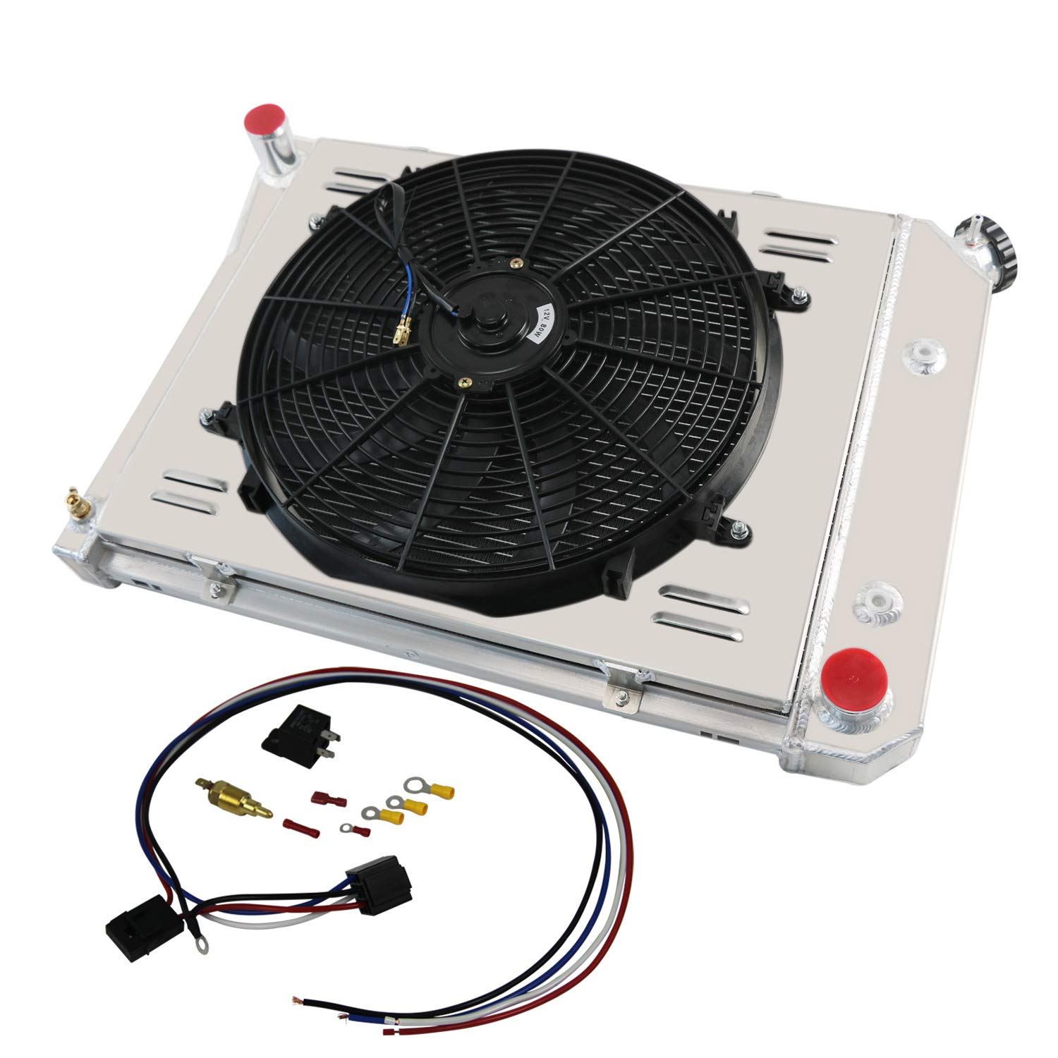 High-Performance Aluminum Radiator Shroud Fan for 68-74 Chevy Nova, 70-81 Camaro, 75-87 El Camino | Compatible with Buick, Oldsmobile, Pontiac, Chevelle, Omega, Skylark, LeMans, Malibu, Impala, LeSabre | Perfect for Engine Cooling & Performance Upgrades