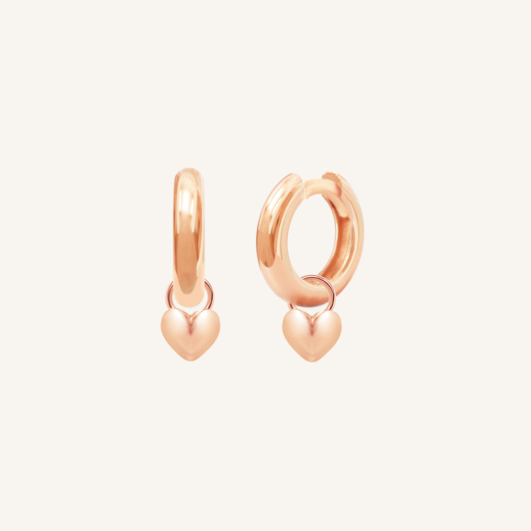 Behold Heart Plain Hoops - Minimalist Sterling Silver Hoop Earrings for Women | Perfect for Everyday Wear, Date Nights & Gifting