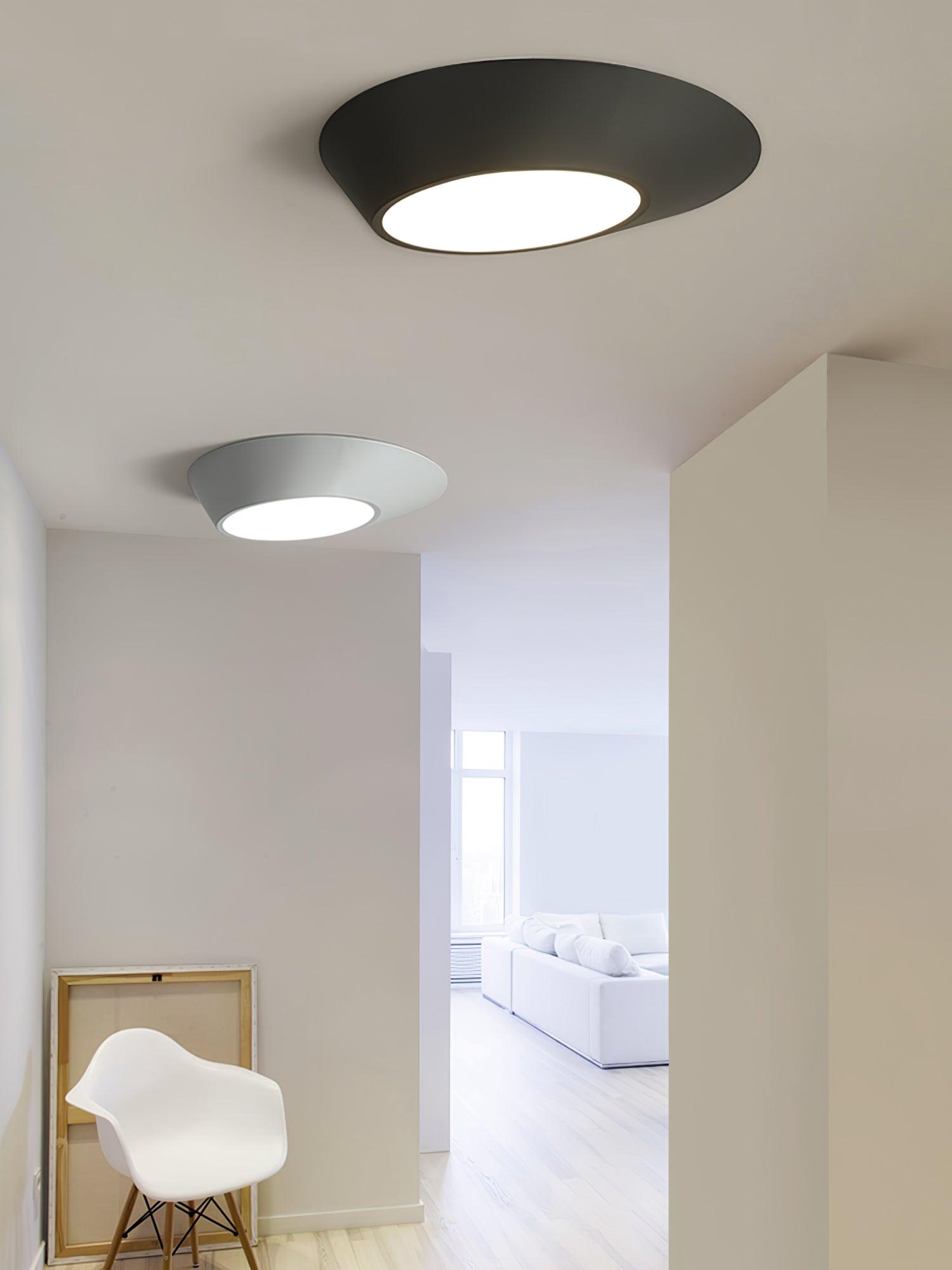 Modern Angled Ceiling Light Fixture - Adjustable LED Flush Mount for Kitchen, Bedroom & Hallway - Energy Efficient Indoor Lighting Solution