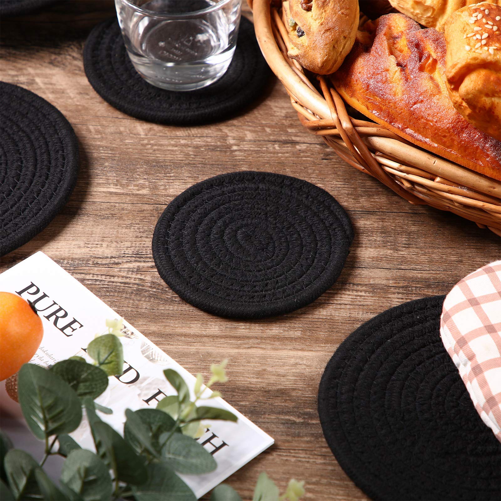 Patelai 6-Pack Cotton Trivets for Hot Pots & Pans - Heat Resistant Kitchen Pads (7
