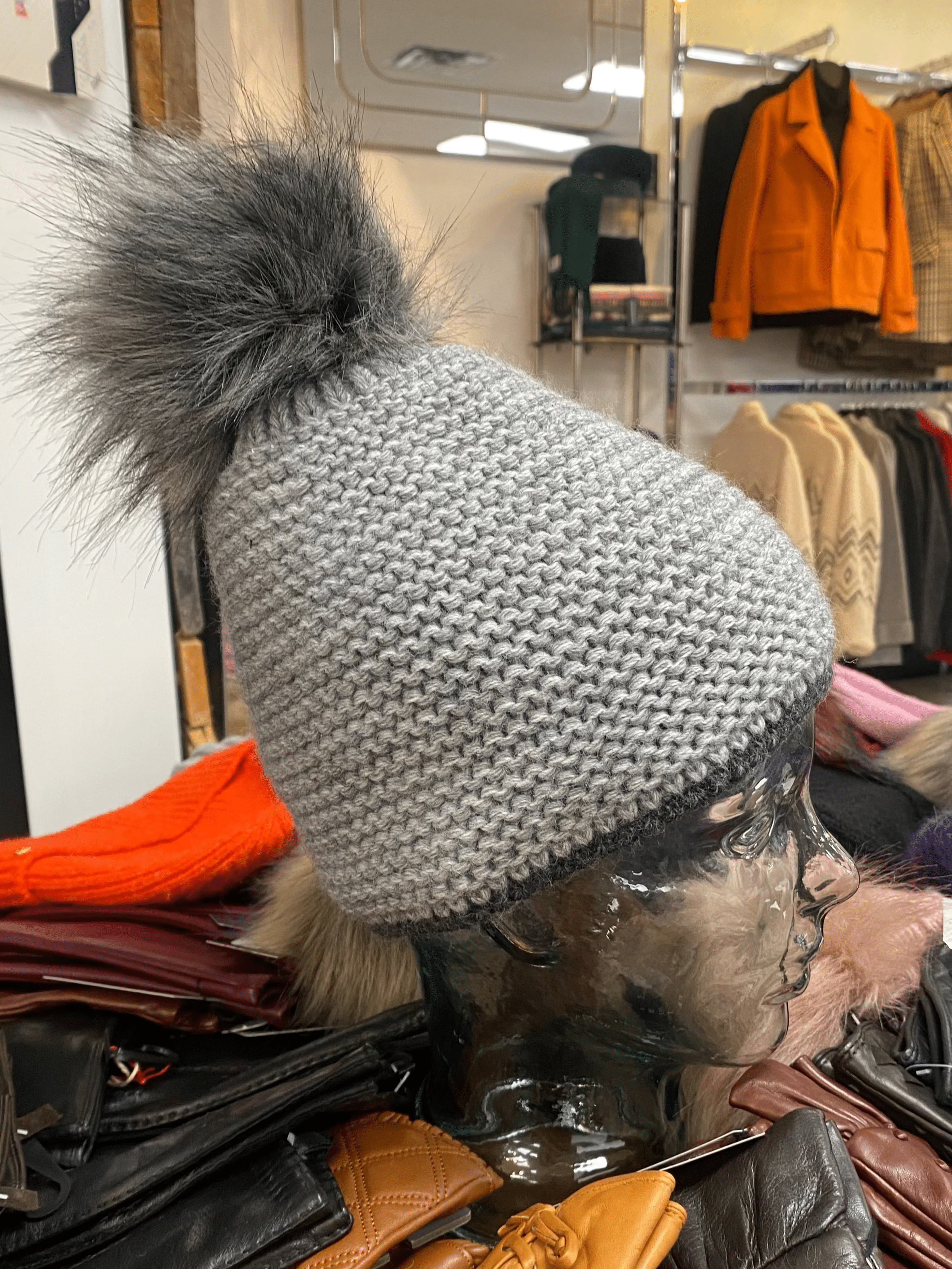 Cozy Knit Fleece Lined Pom Pom Winter Beanie Hat for Women - Warm Soft Cuffed Knit Hat for Cold Weather, Outdoor Activities & Fashion Accessories