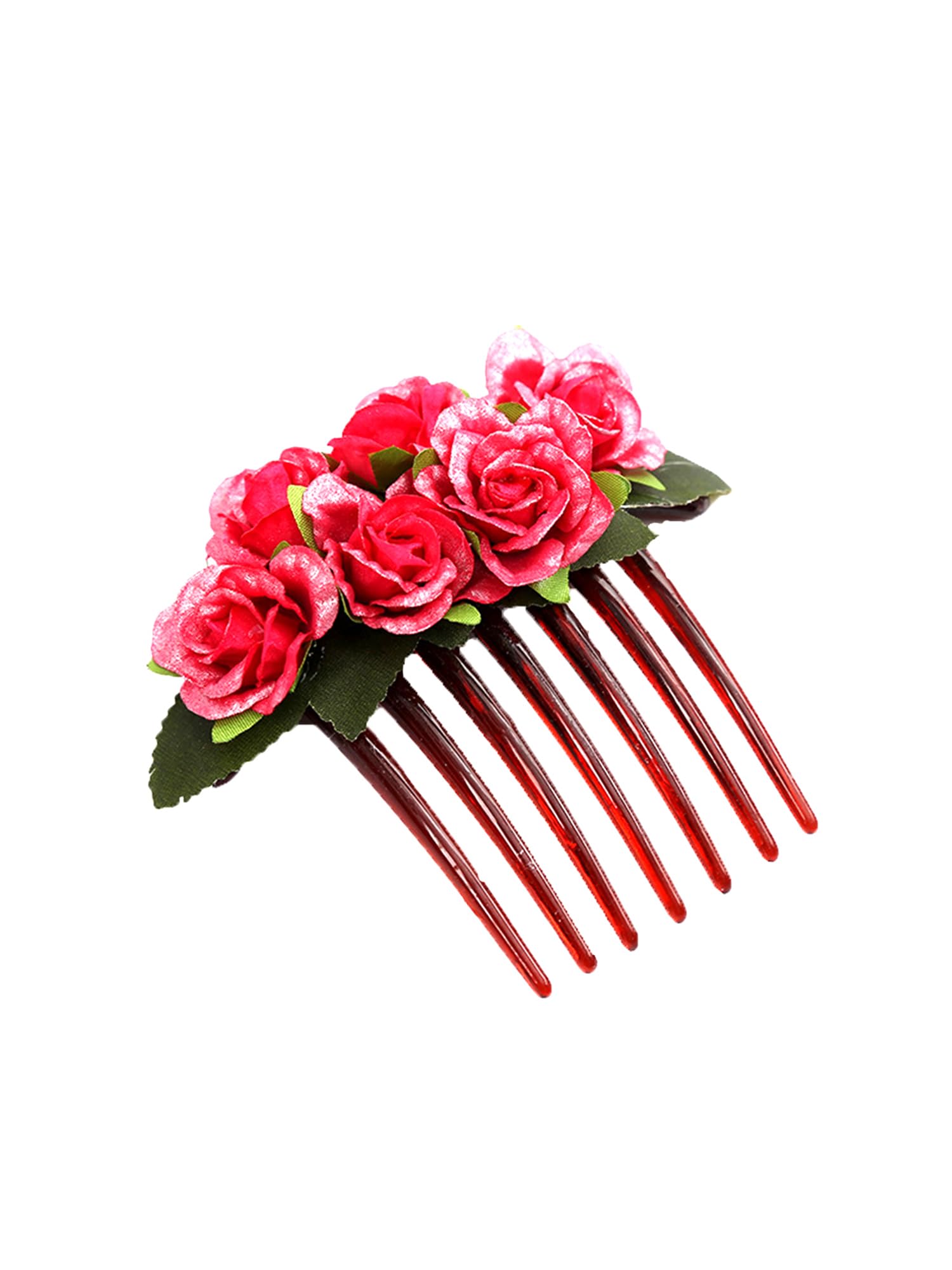 Yellow Floral Hair Pin for Women - Elegant Chimes Comb Hair Clip, Bridal Wedding Hair Accessories, Side Pin & Juda Pin - Perfect for Weddings, Parties & Everyday Styling