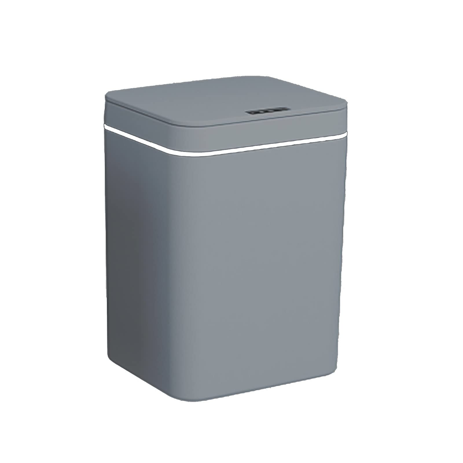 Self-Sealing Trash Can Lid with Automatic Open & Close - 4.22 Gallon Kitchen Waste Bin for Home, Office & RV | Grey Durable Dustproof Design | Perfect for Recycling, Composting & Household Cleaning Supplies