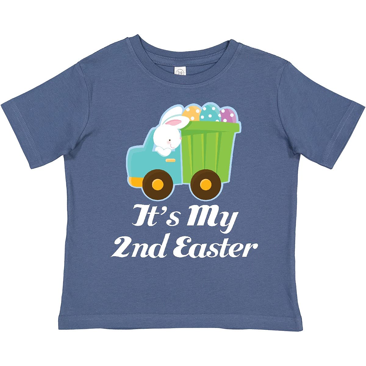 Inktastic My 2nd Easter Egg Truck Toddler T-Shirt - Cute Easter Outfit for Boys & Girls - Soft Cotton Toddler Tee for Easter Egg Hunt & Spring Celebrations
