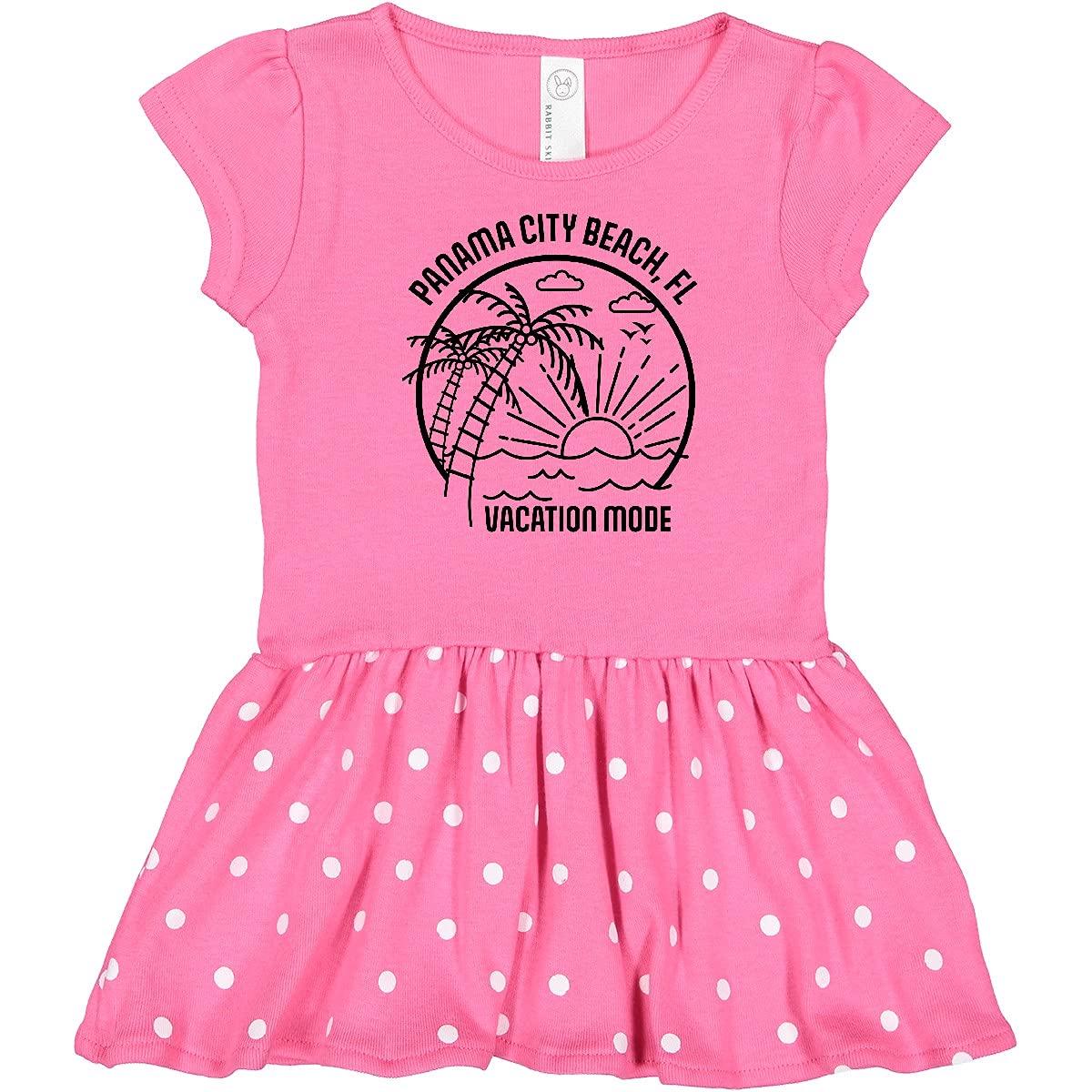 Inktastic Summer Vacation Mode Panama City Beach Florida Infant Dress - Cute Baby Girl Outfit for Beach Trips, Family Vacations & Summer Photoshoots
