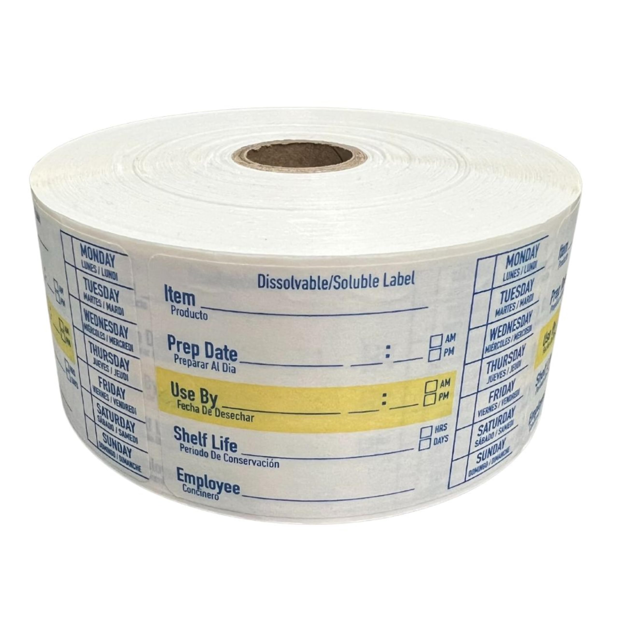 2x3 Dissolvable Food Labels - 1000 Pack for Food Containers, Kitchen, Freezer & Baby Food | Water-Soluble Stickers for Leftovers & Meal Prep | Perfect for Home, Office & Restaurant Use