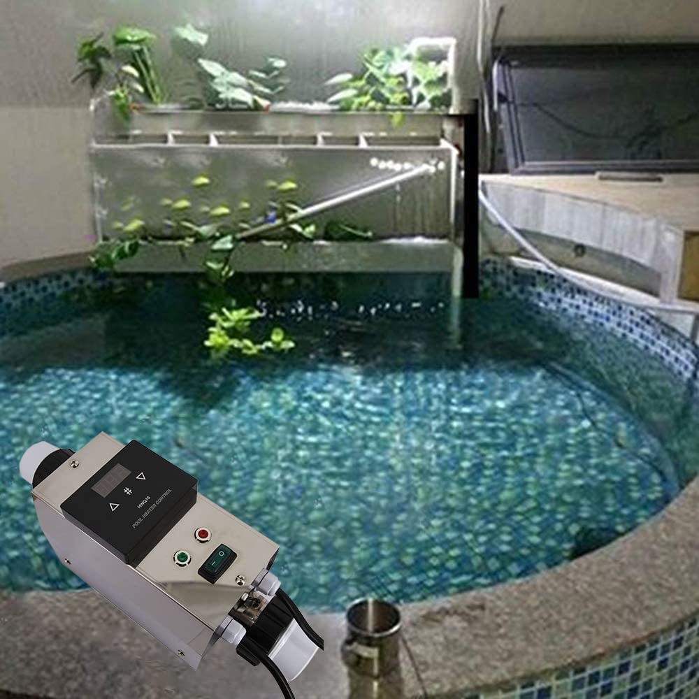 240V 60Hz Swimming Pool Heat Pump - 12,000 BTU/hr Electric Pool Heater with Built-in Water Pump for Above Ground Pools (Up to 2,000 Gallons) | Energy Efficient Heating Solution for Backyard, Inground & Outdoor Pools