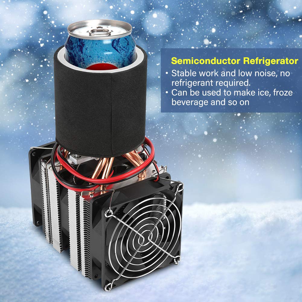12V DC Semiconductor Refrigerator Cooling System Kit - DIY Electronic Cooler for Car, Office, Camping & Home Use