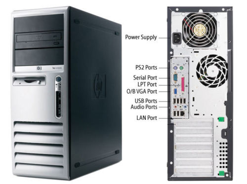 HP Windows 7 Pro Tower Desktop Computer - Dual Core 3.4GHz, 500GB HDD, 8GB RAM, WiFi - Fast Performance for Home Office & Business Computing